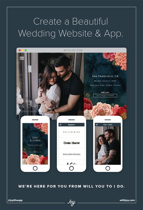 joy wedding website.